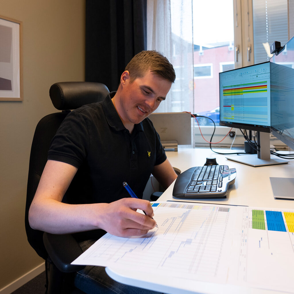 Tidplanering kontor Erik Kruukka från SITE