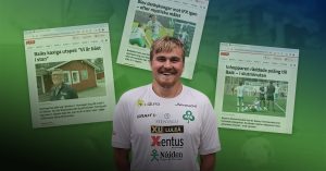 Medarbetare Victor Johansson mittback i Bergnäsets AIK